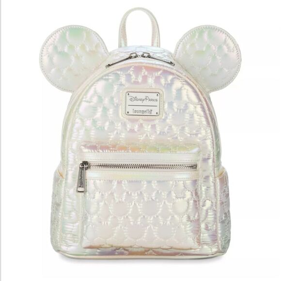 Disney Mickey Mouse Icon Quilted Iridescent Loungefly Mini Backpack main image 2